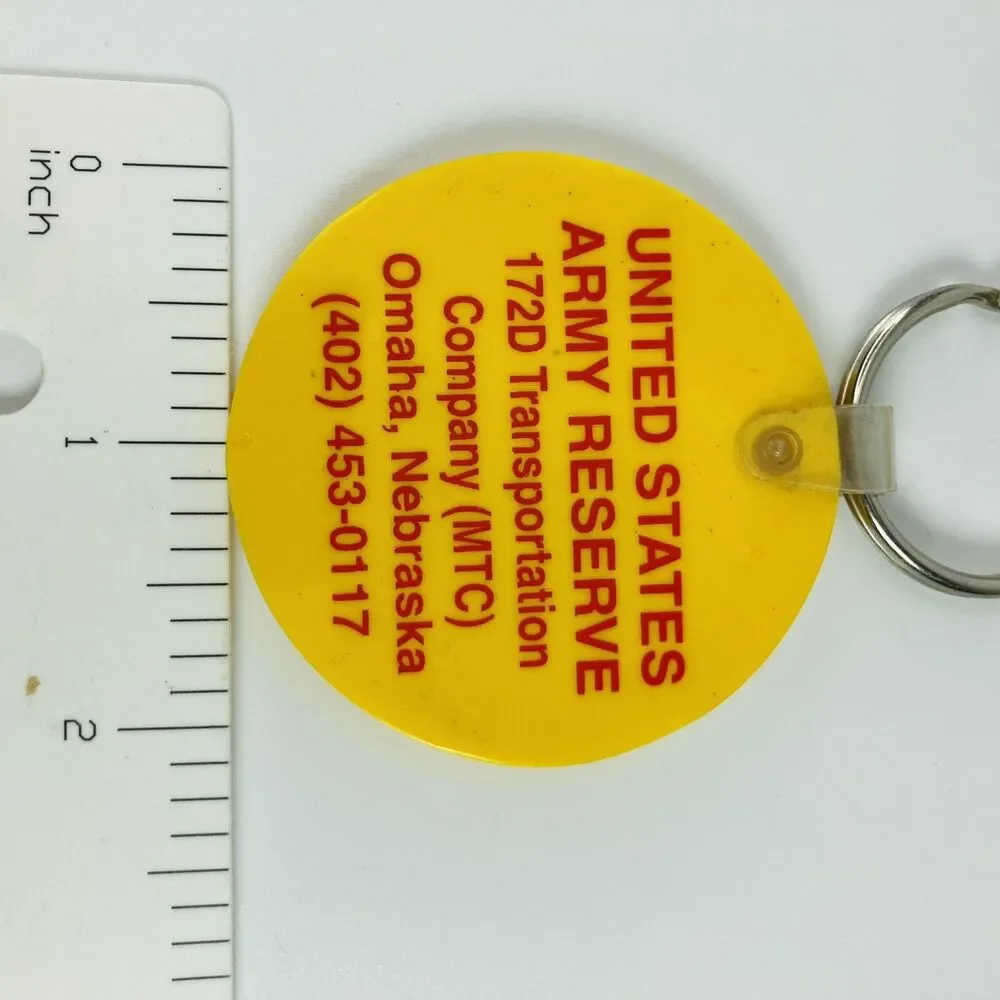 US Army Reserve 172nd Transportation Company Keychain Vietnam Era Citizen Crow